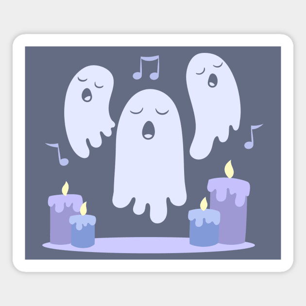 Singing Ghosts Magnet by KammyBale